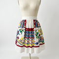 Fiesta Vintage Tablecloth Cotton Half Apron